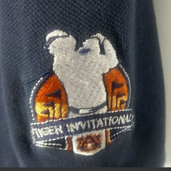 Vineyard Vines Polo Shirt Navy Blue, Orange Logo M - Picture 3 of 6